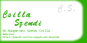 csilla szendi business card